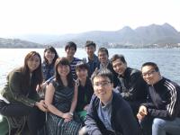 The four Japanese students, College Resident Tutors and students on their way to islands near Sai Kung